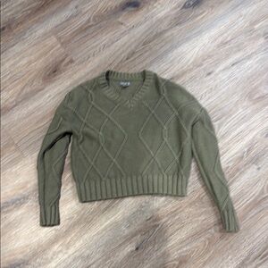 COPY - Olive Green Cable Knit Sweater